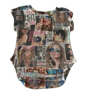 Love J. Stretchy Short Sleeve Top Size M